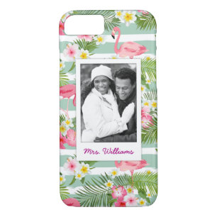 Coques Pour iPhone Flamants roses Et Grèves Ajouter votre photo et v