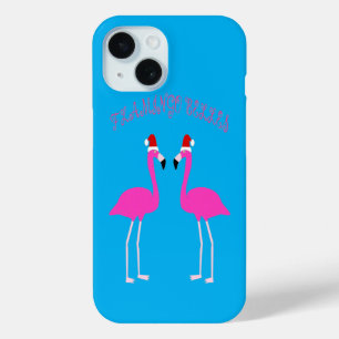 Coque Pour iPhone 15 Flamants roses lesbiennes de Noël Flamant rose Bel