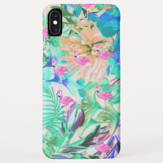 Coques Case-Mate iPhone Flamingo turquoise tropicale flamand rose (Dos)