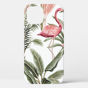 Case-Mate iPhone Case Flamingo vintage rose tropicale, bananiers et