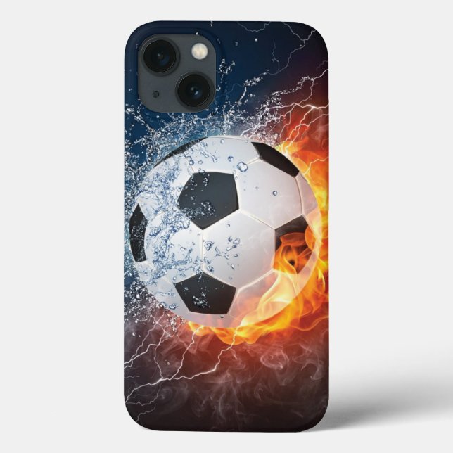 Coques Case-Mate iPhone Flamme Football/Balle de Football Jeu d'oreiller (Verso)