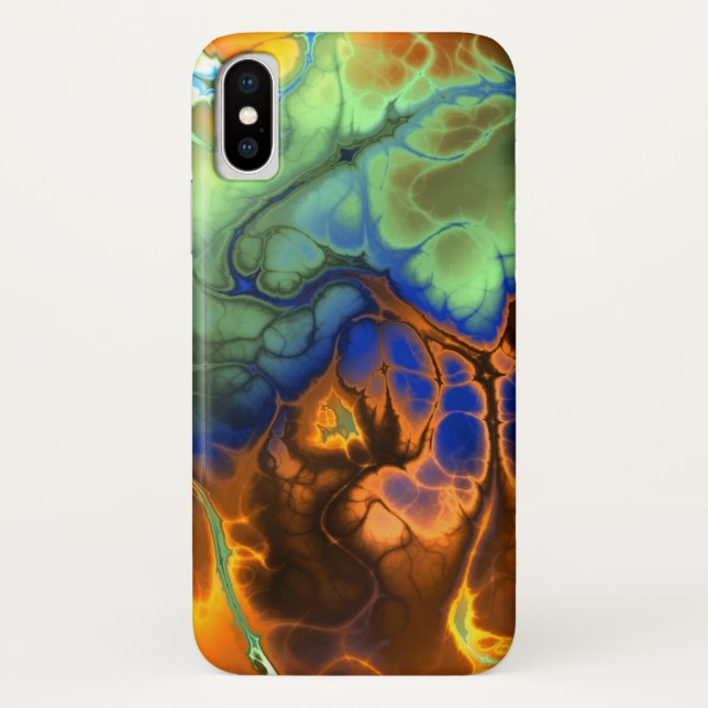 Coques Case-Mate iPhone Flamme fractale (Dos)