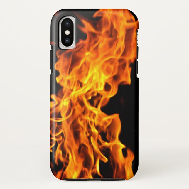 Coques Case-Mate iPhone Flamme orange (Dos)