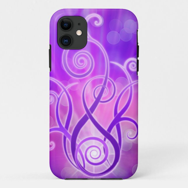 Coques Case-Mate iPhone Flamme violette/feu violet (Dos)