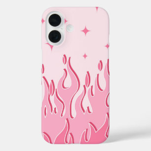 Coque Pour iPhone 16 Flammes Blush Dreamy - Rose Spark Esthétique