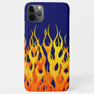 Case-Mate iPhone Case Flammes de course classique sur bleu marine