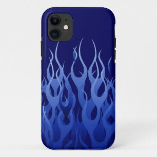 Coques Pour iPhone Flammes de emballage des véhicules à moteur bleu
