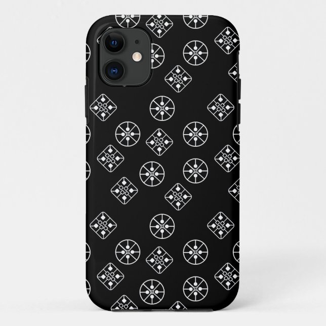 Coques Case-Mate iPhone Flammes de neige modernes du milieu du siècle (Dos)