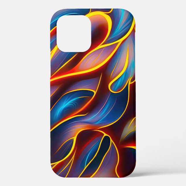 Coques Case-Mate iPhone Flammes rouges bleues Abstraites (Verso)