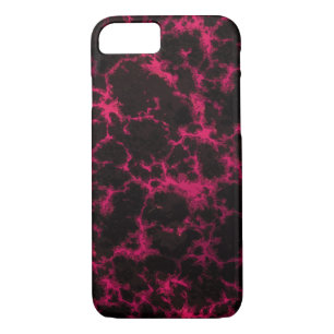 Coques Pour iPhone Flammes vives tachetées de rose et de noir
