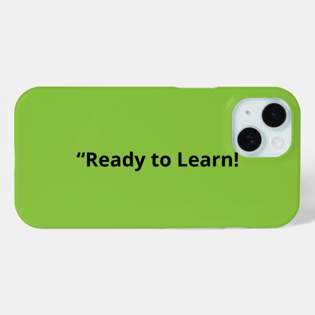 Coques Case-Mate iPhone Flat Lime Green Background – School Texture (Verso (horizontal))