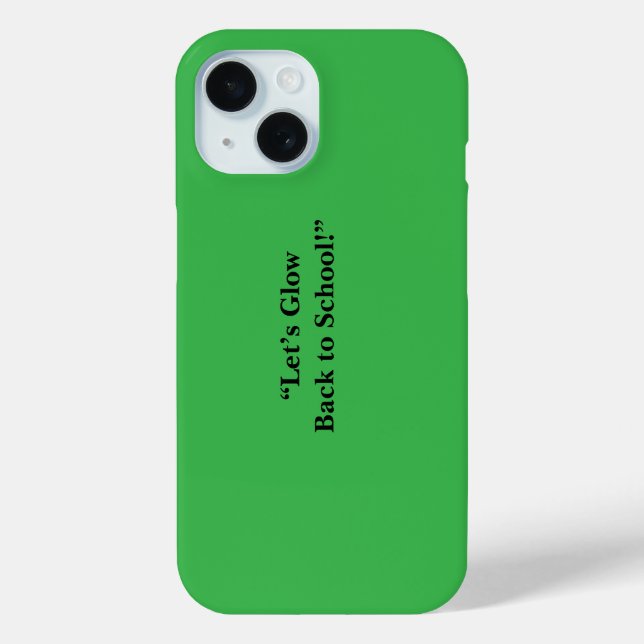 Coques Case-Mate iPhone Flat Neon Green Background – School Texture (Verso)