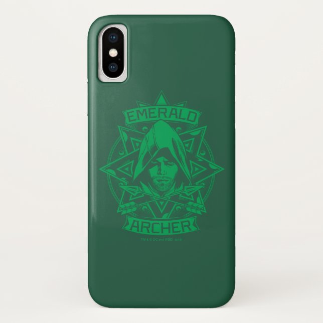 Coques Case-Mate iPhone Flèche | Emerald Archer Graphic (Dos)