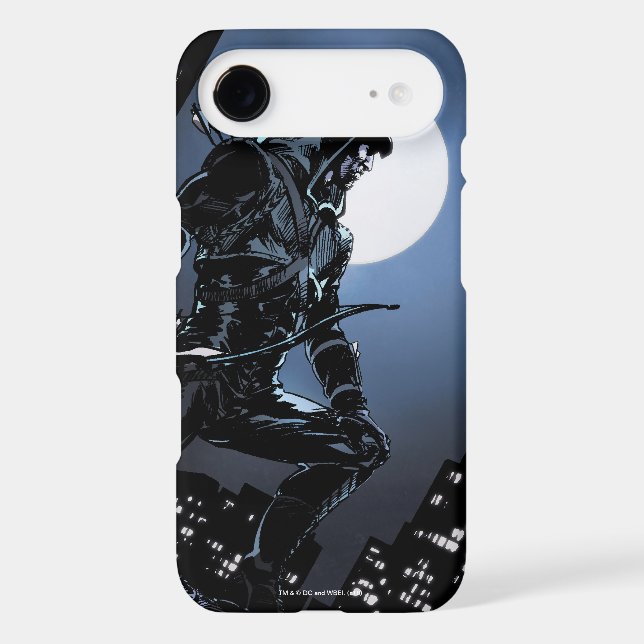 Coques Case-Mate iPhone Flèche | Flèche verte au clair de lune (Verso)