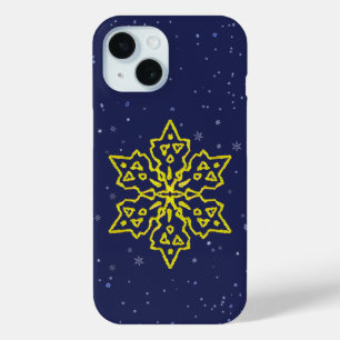 Coque Pour iPhone 15 Flèche-neige en or