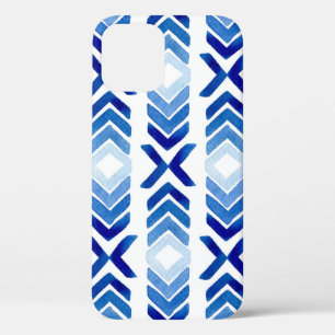 Case-Mate iPhone Case Flèches bleu Rhombus Motif aquarelle