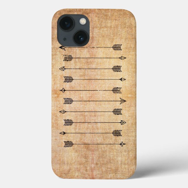 Coques Case-Mate iPhone Flèches de lin rustique Hipster (Verso)