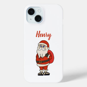 Coque Pour iPhone 15 Flèches de Noël du Père Noël sur mesure