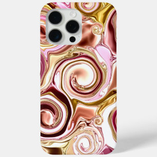 Coque iPhone 15 Pro Max Flèches roses et or