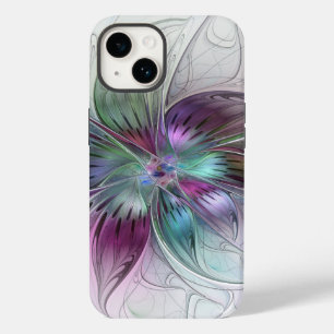 Coque Pour iPhone 14 Fleur Abstraite colorée Art moderne floral fractal