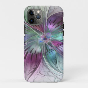 Case-Mate iPhone Case Fleur Abstraite colorée Art moderne floral fractal