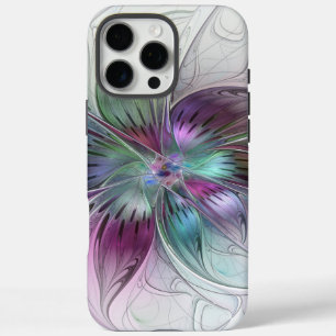 Coques iPhone 16 Pro Max Fleur Abstraite colorée Art moderne floral fractal