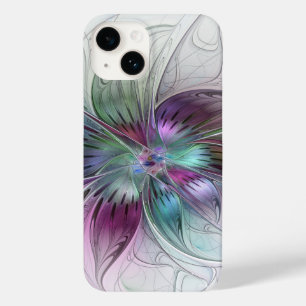 Coque Pour iPhone 14 Fleur Abstraite colorée Art moderne floral fractal