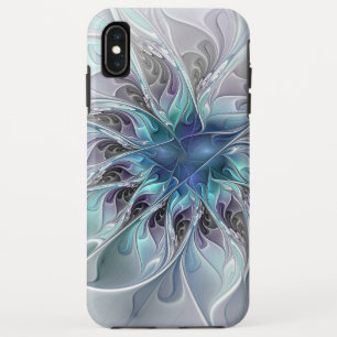 Case-Mate iPhone Case Fleur Abstraite Fractale Moderne Avec Bleu