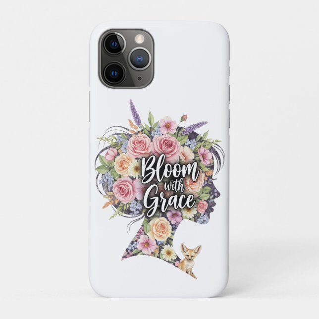 Coques Case-Mate iPhone Fleur avec Grace Floral Inspiration Citation Desig (Dos)