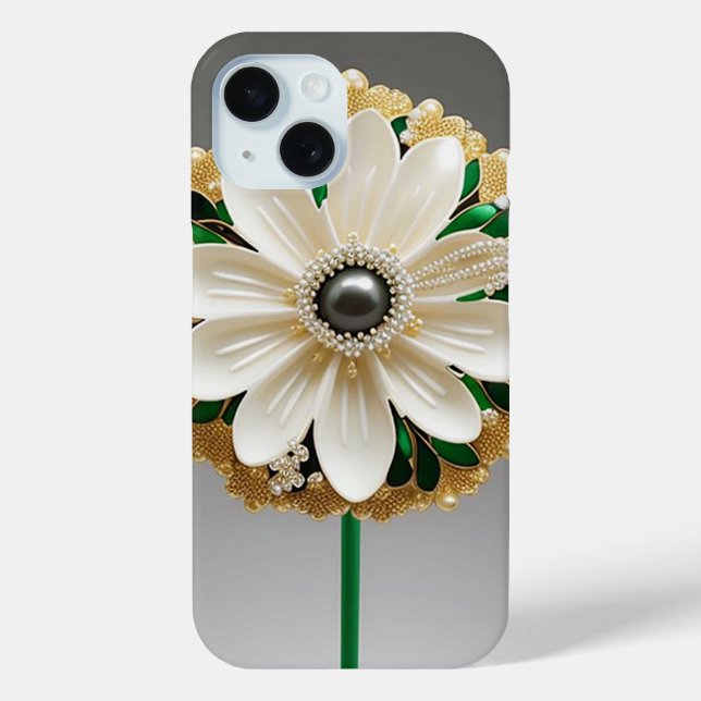 Coques Case-Mate iPhone Fleur Blanche Luxueuse (Verso)