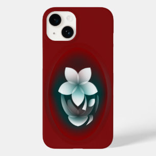 Coque Pour iPhone 14 Fleur blanche miroir