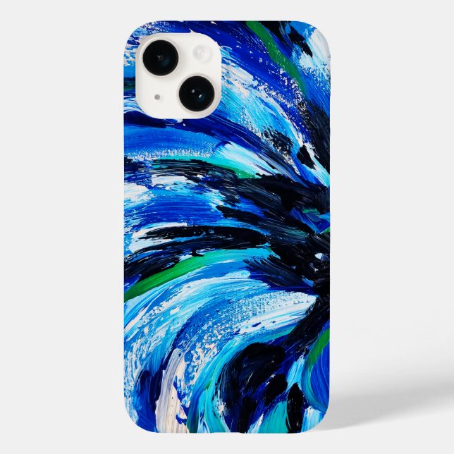 Coques Case-Mate iPhone Fleur bleue (Verso)