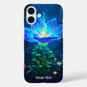 Coques iPhone 16 Plus Fleur Bleue Bleue Imaginaire mignonne