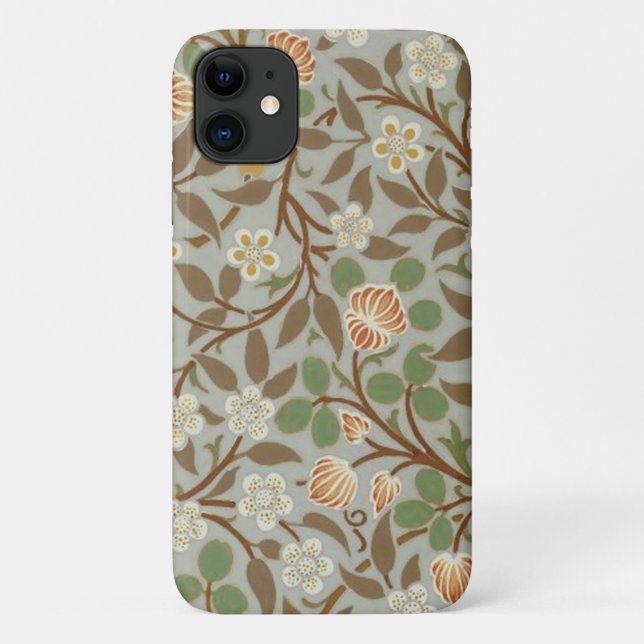Coques Case-Mate iPhone Fleur botanique de trèfle William Morris (Dos)