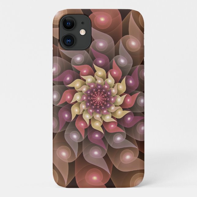 Coques Case-Mate iPhone Fleur brillante surréaliste Art Abstrait fractal m (Dos)