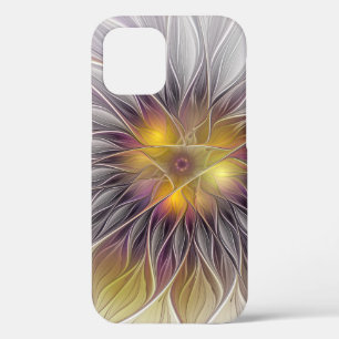 Case-Mate iPhone Case Fleur colorée lumineuse, fractale moderne abstrait