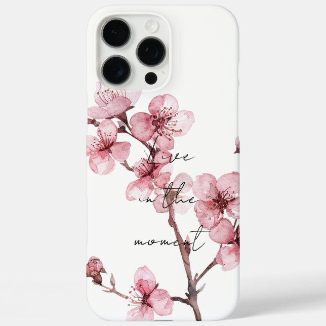 Coques Case-Mate iPhone Fleur de cerise rose blanche (Verso)