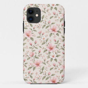 Case-Mate iPhone Case Fleur de cerisier rose pâle, motif floral continu