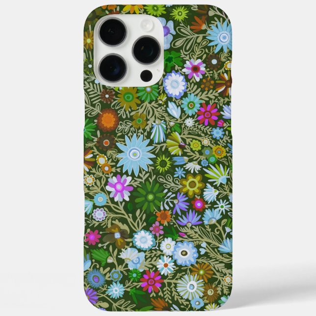 Coques Case-Mate iPhone Fleur de champ vert sauvage (Verso)
