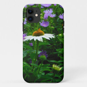 Etui iPhone Case-Mate Fleur de cône blanc, fleurs pourpres et papillon