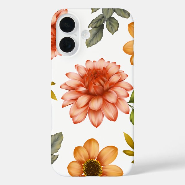 Coques Case-Mate iPhone Fleur de Dahlia ardente  (Verso)