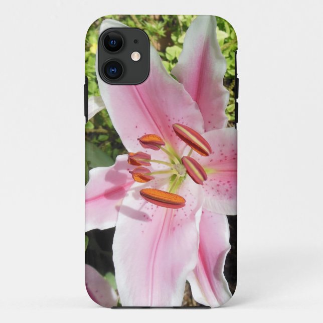 Coques Case-Mate iPhone Fleur de lis rose et blanc (Dos)