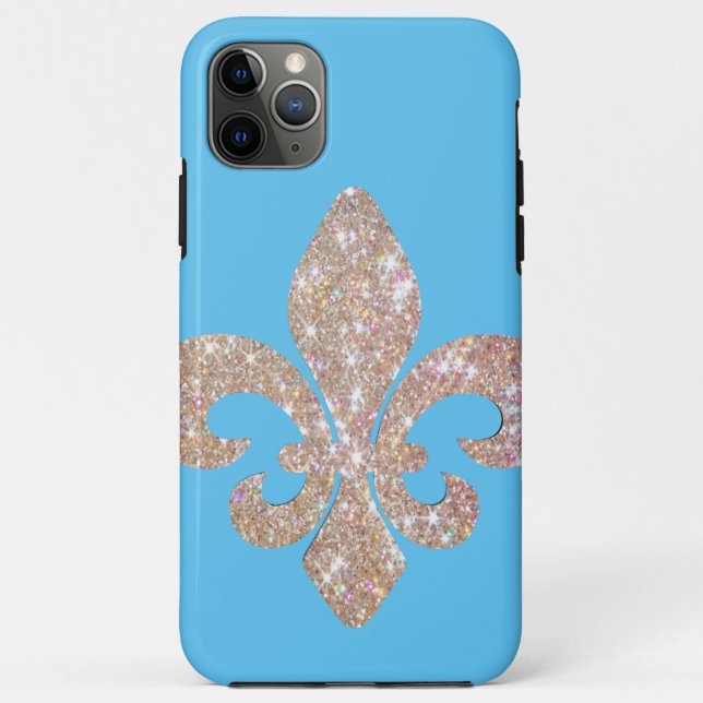 Coques Case-Mate iPhone Fleur De Lis Sparkle Parties scintillant mardi gra (Dos)