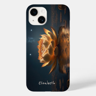 Coque Pour iPhone 14 Fleur de lotus chic foncée