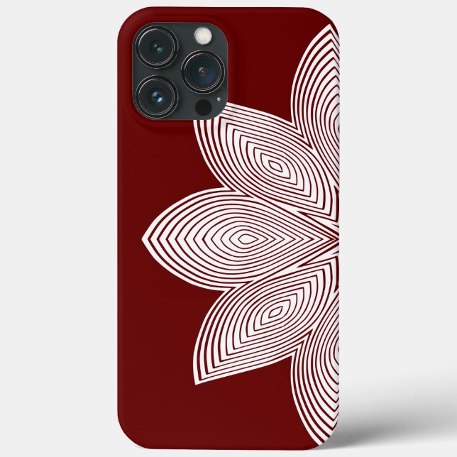 Coques Case-Mate iPhone Fleur de lotus noir et blanc (Verso)