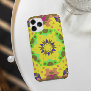 Case-Mate iPhone Case Fleur de Mandala jaune orange vert et rose