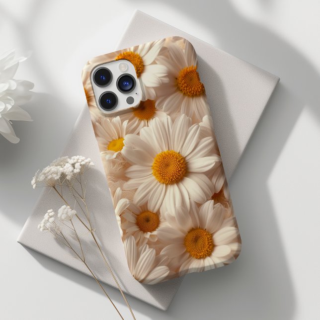 Coques Case-Mate iPhone Fleur de marguerite Pressée (Créateur téléchargé)