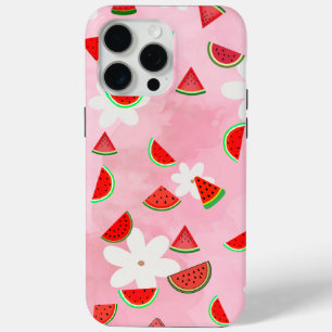Coque iPhone 15 Pro Max Fleur de pastèque - Fun Summer Floral Patch"