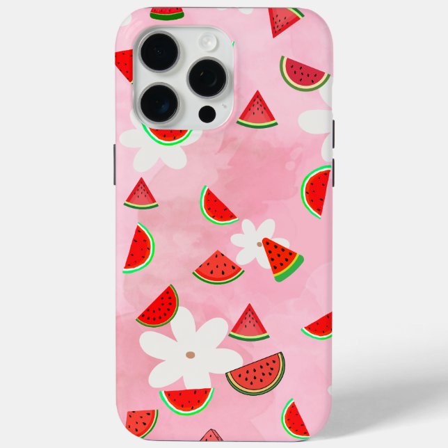 Coques Case-Mate iPhone Fleur de pastèque - Fun Summer Floral Patch" (Verso)