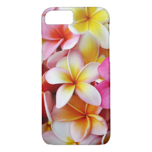 Coque iPhone 8/7 Fleur de Plumeria mixte jaune rose